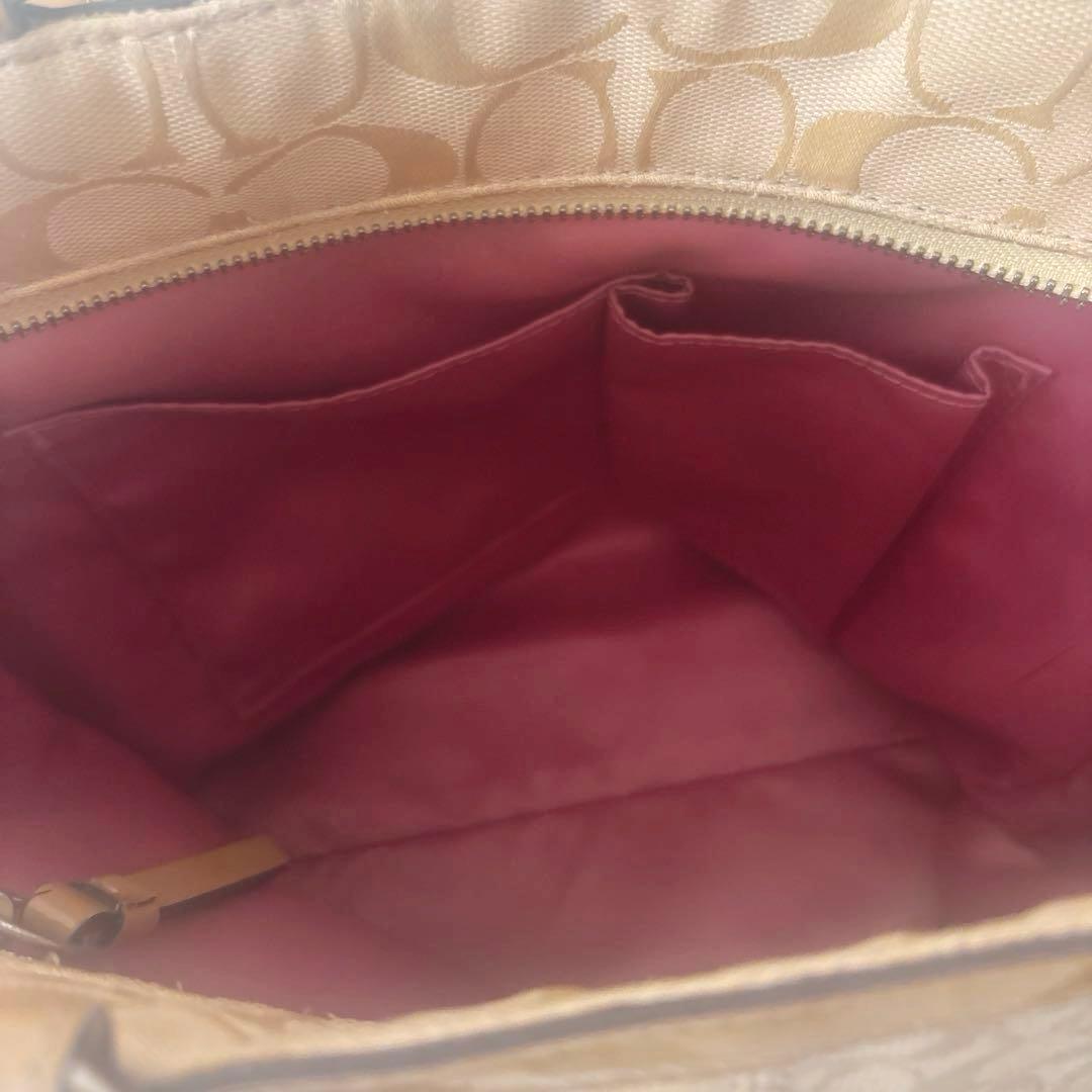 COACH コーチ　シグネチャー　トートバッグ　パッチワーク風　肩掛け