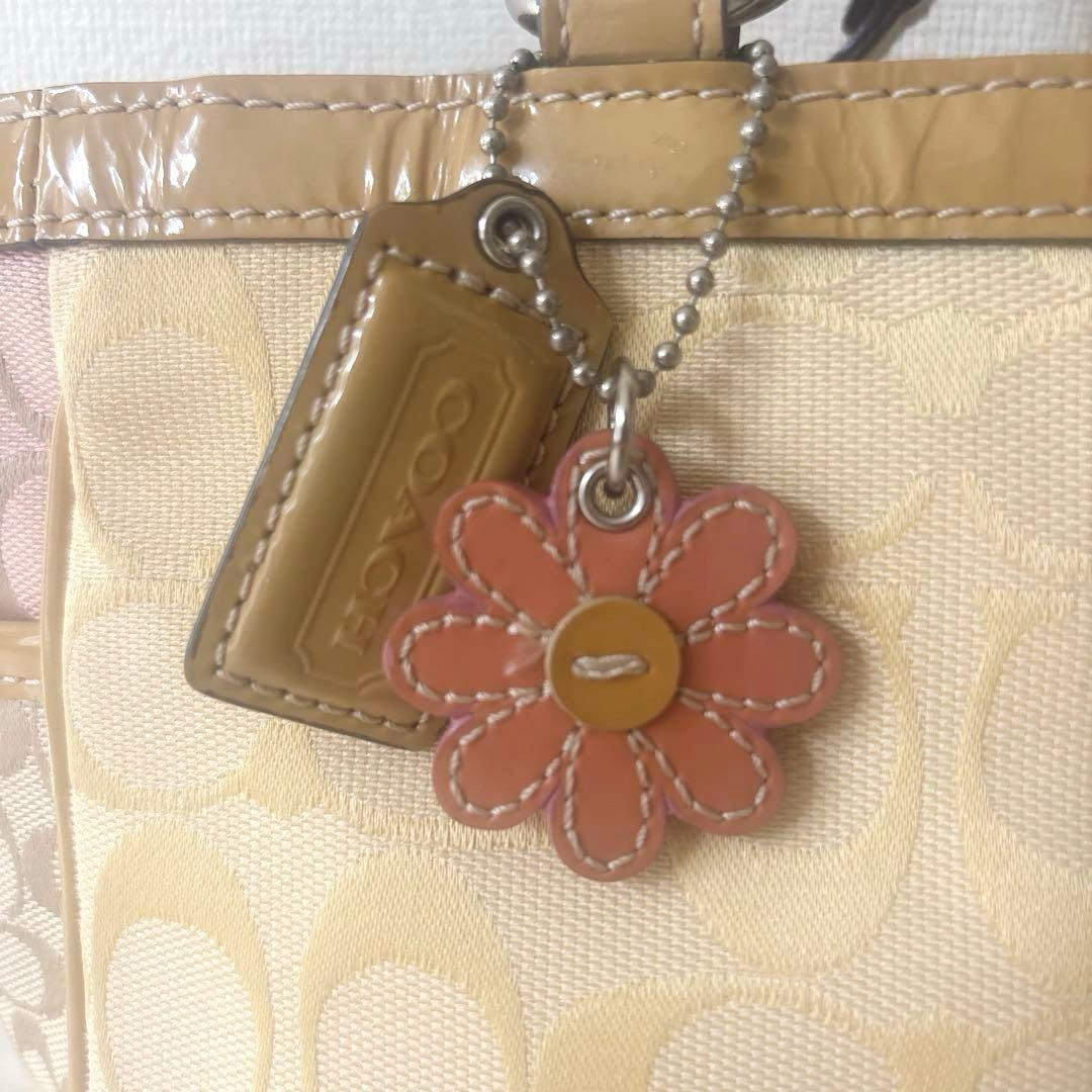 COACH コーチ　シグネチャー　トートバッグ　パッチワーク風　肩掛け