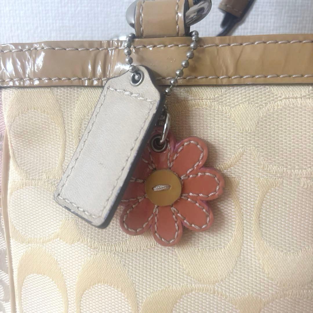 COACH コーチ　シグネチャー　トートバッグ　パッチワーク風　肩掛け