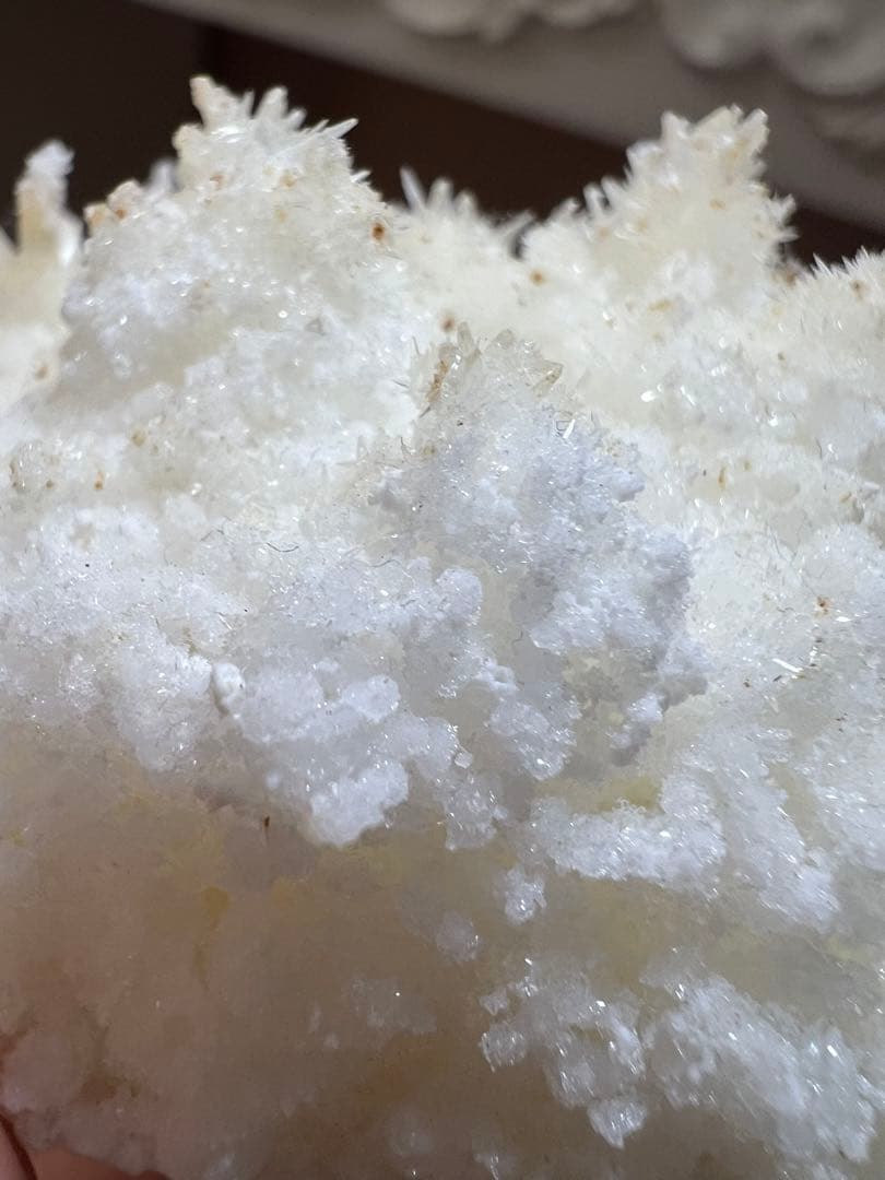 ホワイトアラゴナイト　霰石 　あられいし　水晶　自然石　鉱物標本①
