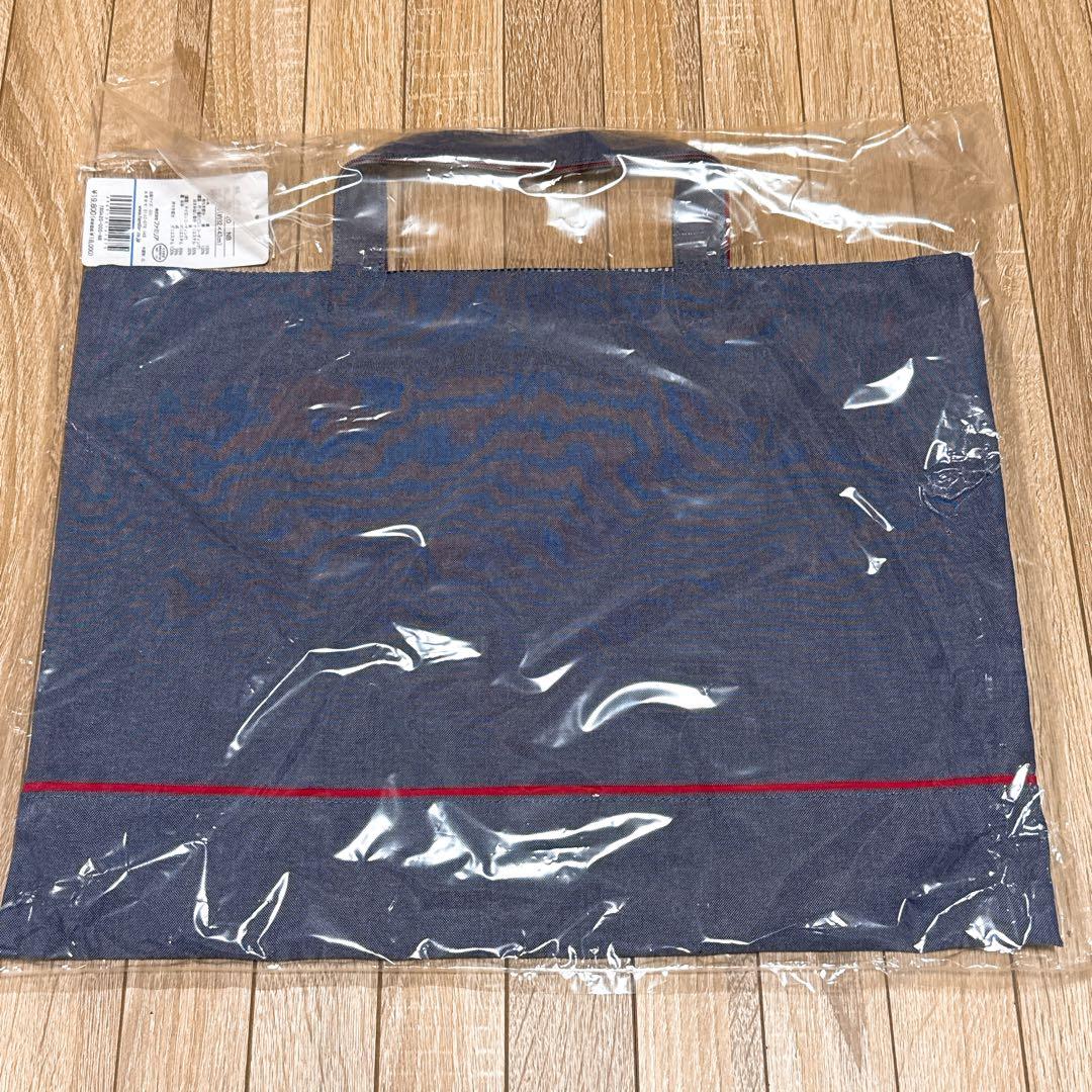 【新品未使用】 限定ファミリア×JALコラボ デニムトートバッグ レッスンバッグ