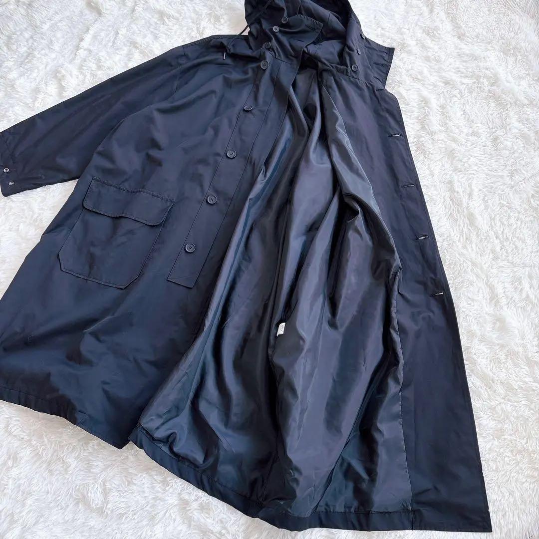 美品　ミンソビ　ビッグシルエットロングコート　フード付き　ブラック　ユニセックス