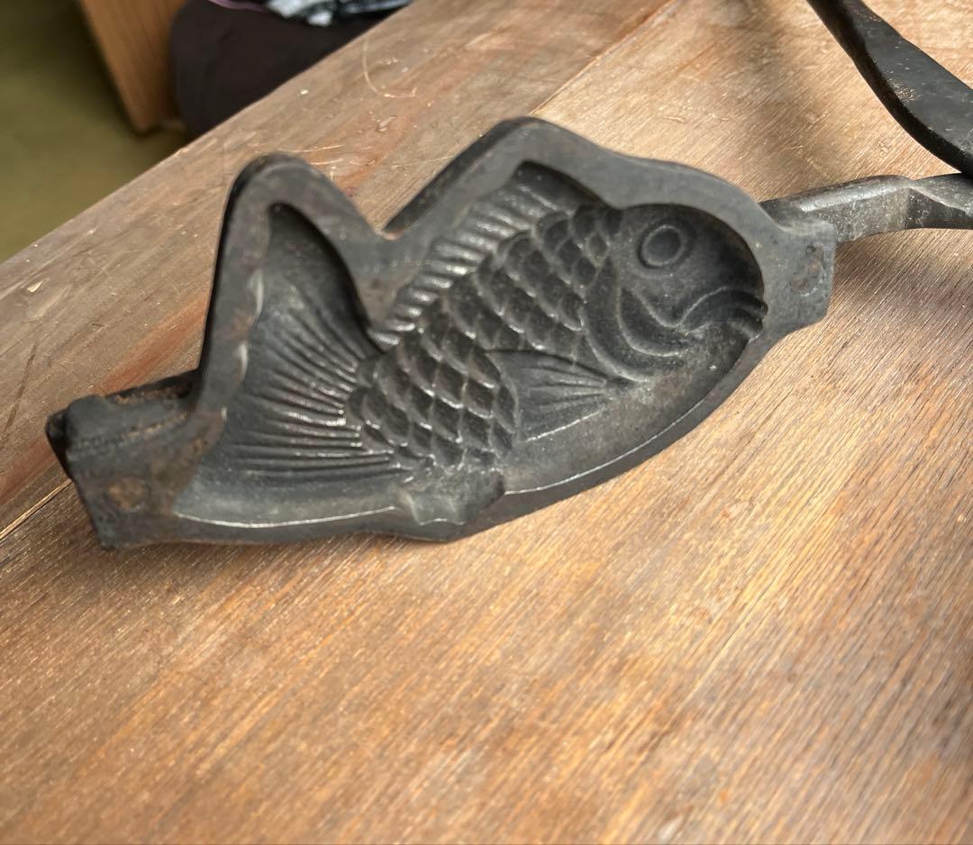 一丁焼き 鋳鉄製 たい焼き器 天然物 天然たい焼き　南部鉄器