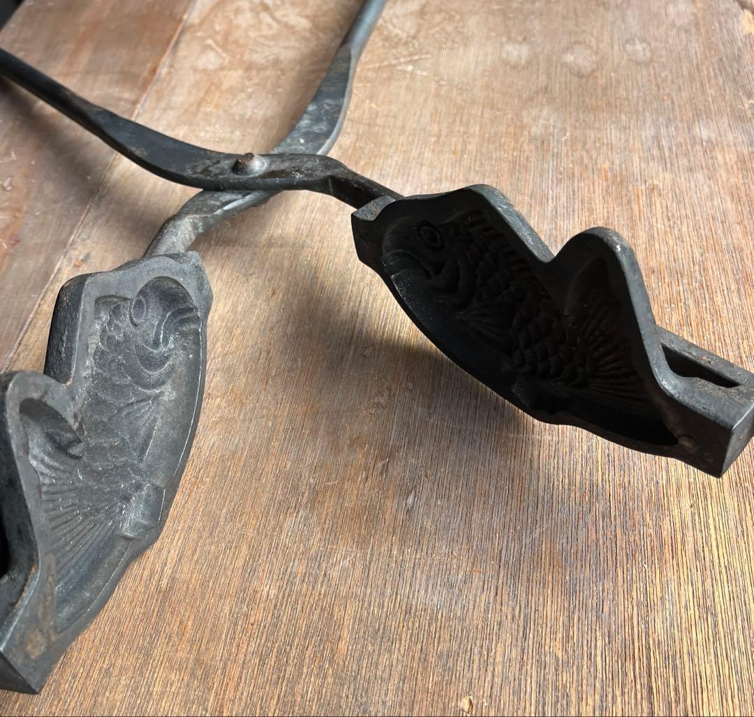 一丁焼き 鋳鉄製 たい焼き器 天然物 天然たい焼き　南部鉄器