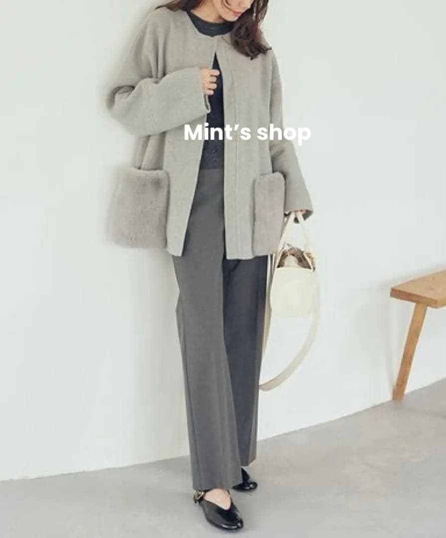 ⭐️2/1最終⭐️新品 ミラオーウェン 今期2wayファーポケットリバーコート 春先