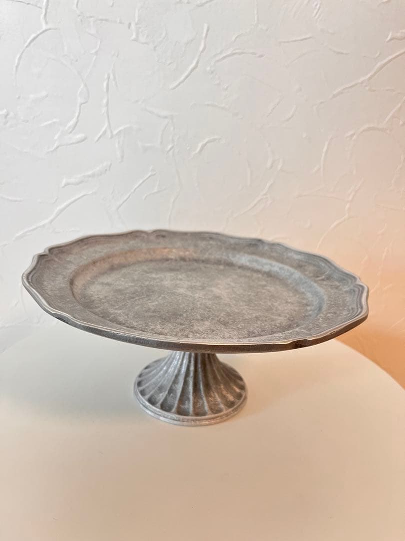 co+fe コフェ　アルミ　花リムオーバルコンポート　21cm 未使用