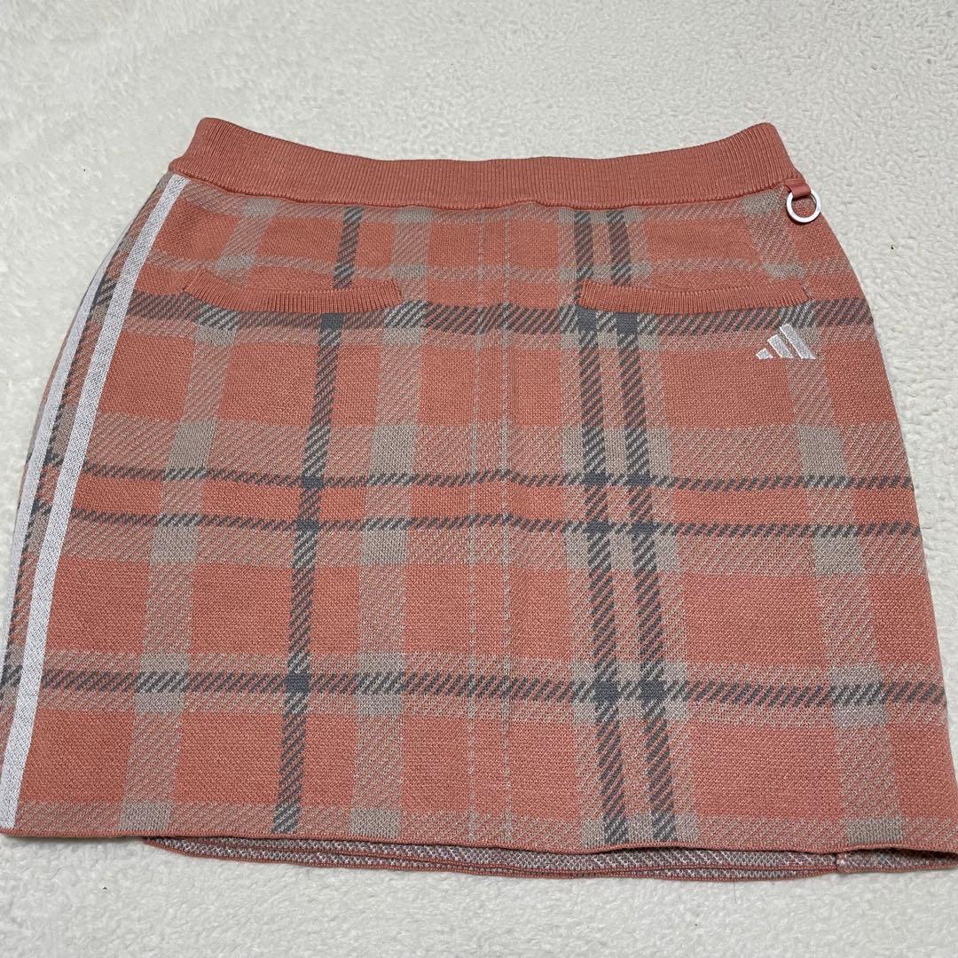 新品未使用【アディダスゴルフ】ニット　セットアップ　スカート　ピンク　M