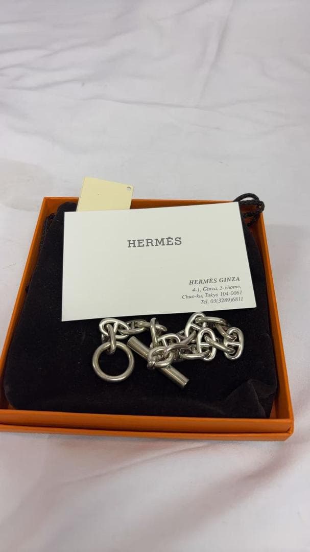 ほぼ新品Hermesシェーン・ダンクル GM ブレスレット パラディウム