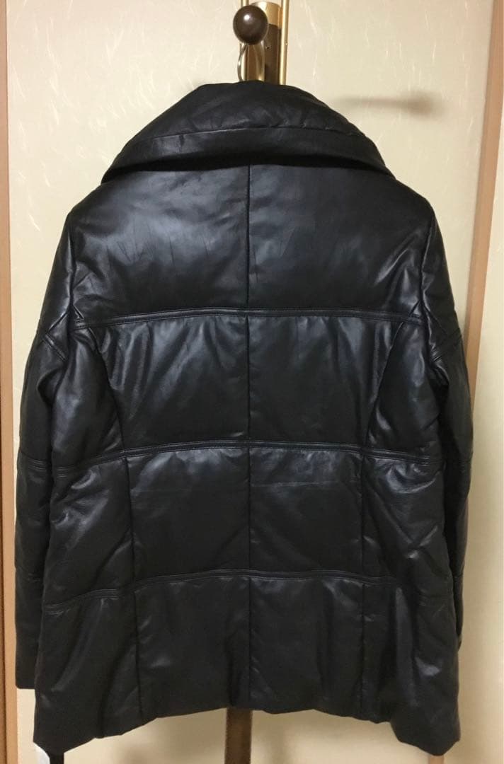 以来お値下　未使用　羊革ダウン　柔らか美しいラムリンクルダウンジャケット13万円