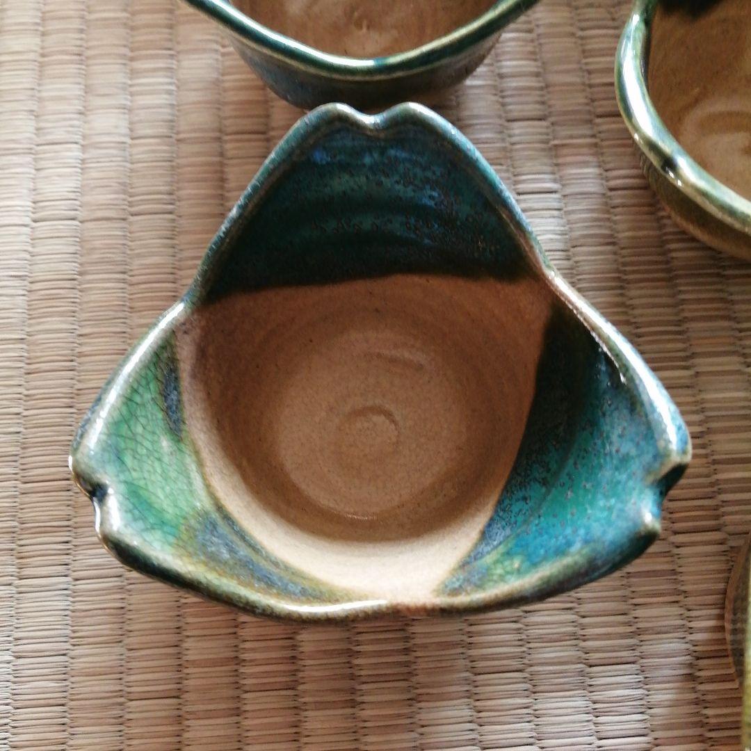 瀬戸焼　織部割山椒向付　10客　8cm　今物