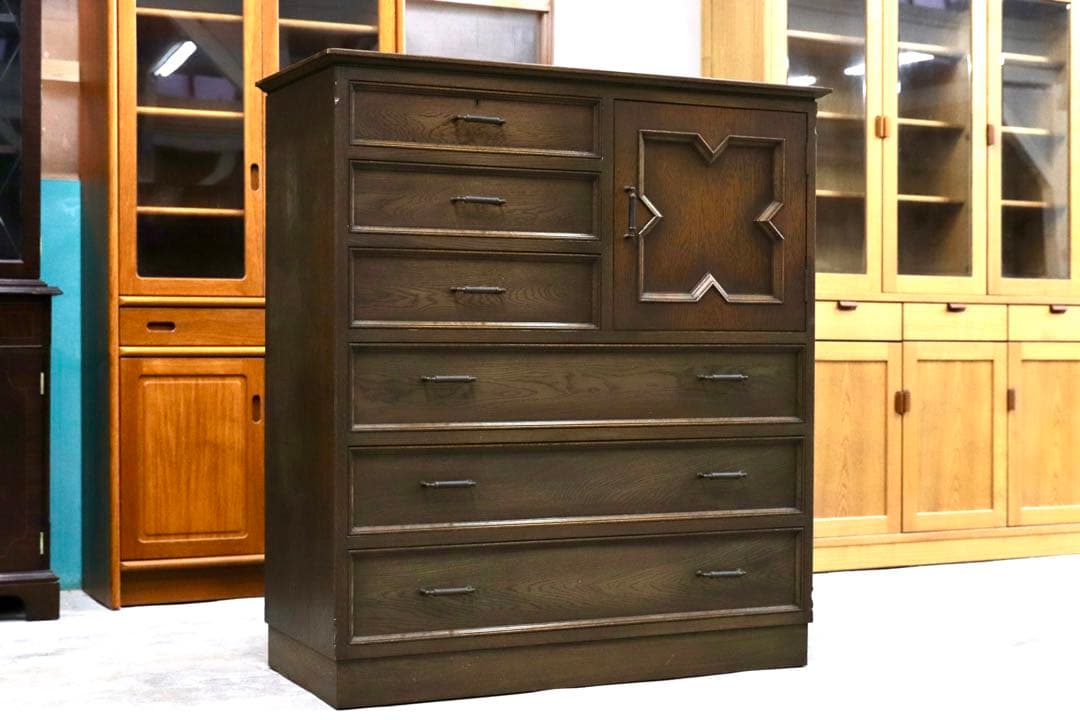 GMIH126B○永田良介商店 神戸洋家具 チェスト リビングボード 整理箪笥