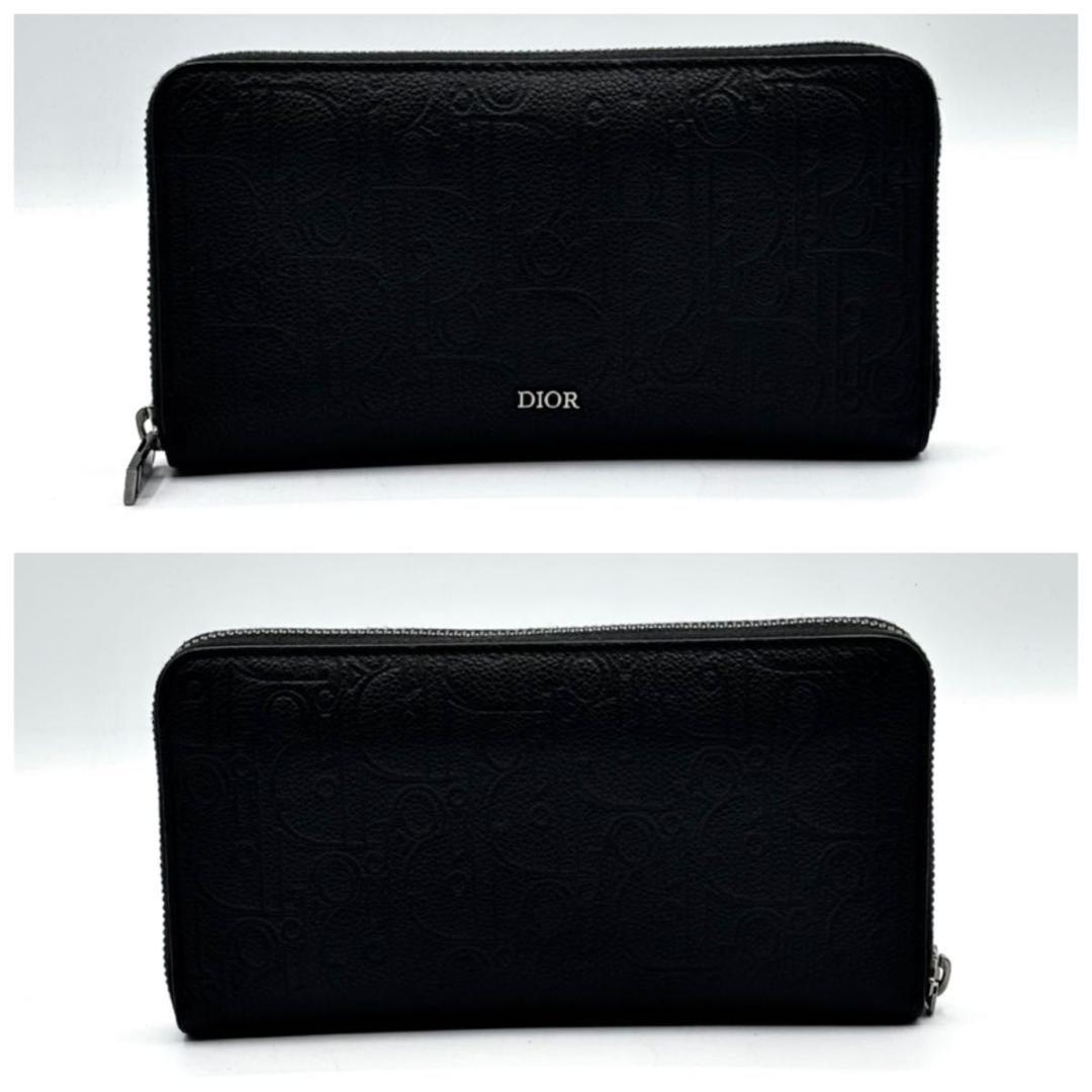 定価14万 ディオール グラビティ 長財布 ロングジップウォレット 黒 メンズ