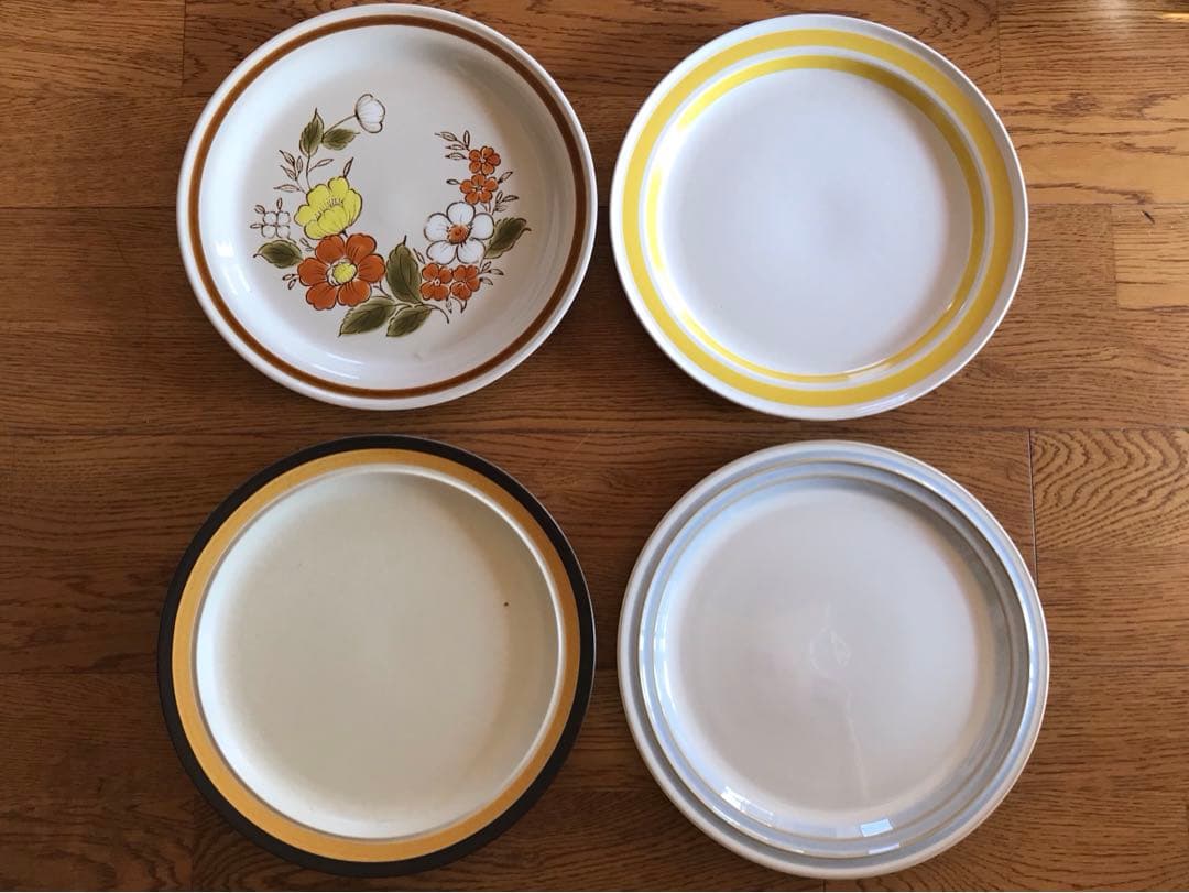 ストーンウエア　ディナープレート　陶器　26cm位　アンティーク　アメリカ　北欧