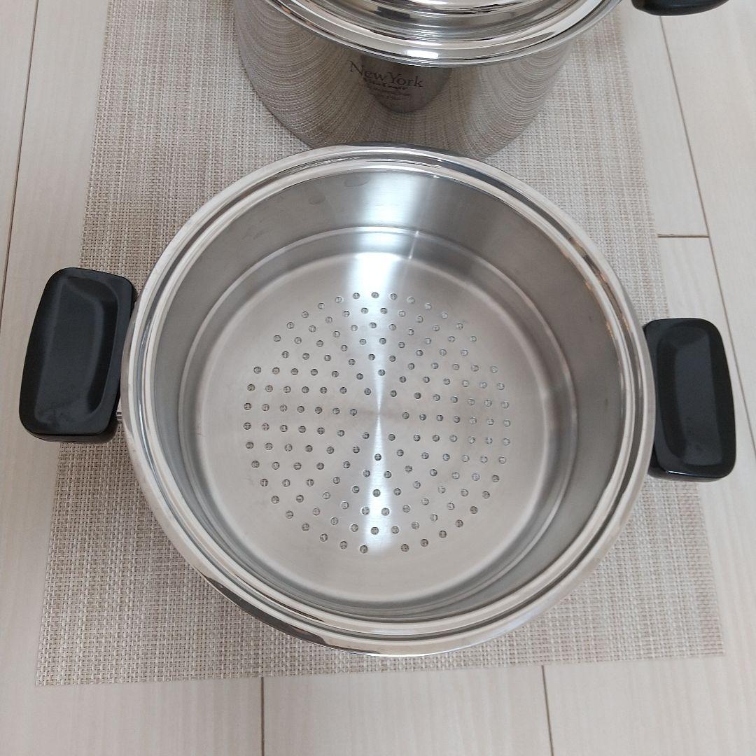 ビタクラフト ニューヨーク 両手鍋 4.0Lと中蒸し器