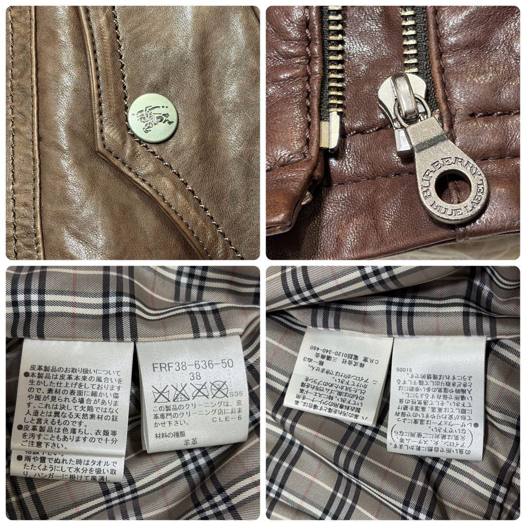 ✨美品✨BURBERRY BLUE LABELバーバリー　レザーワンピース　Ｍ