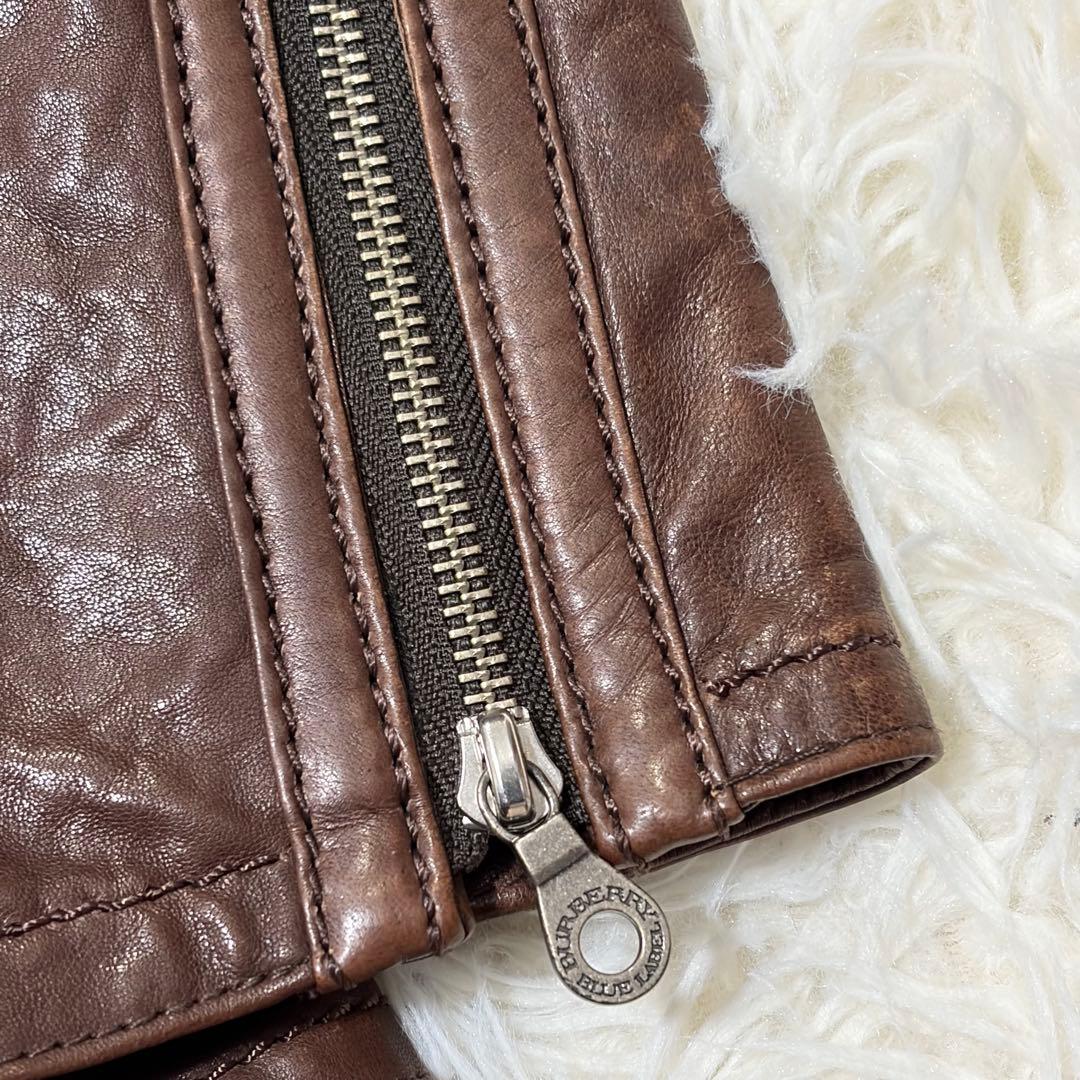 ✨美品✨BURBERRY BLUE LABELバーバリー　レザーワンピース　Ｍ