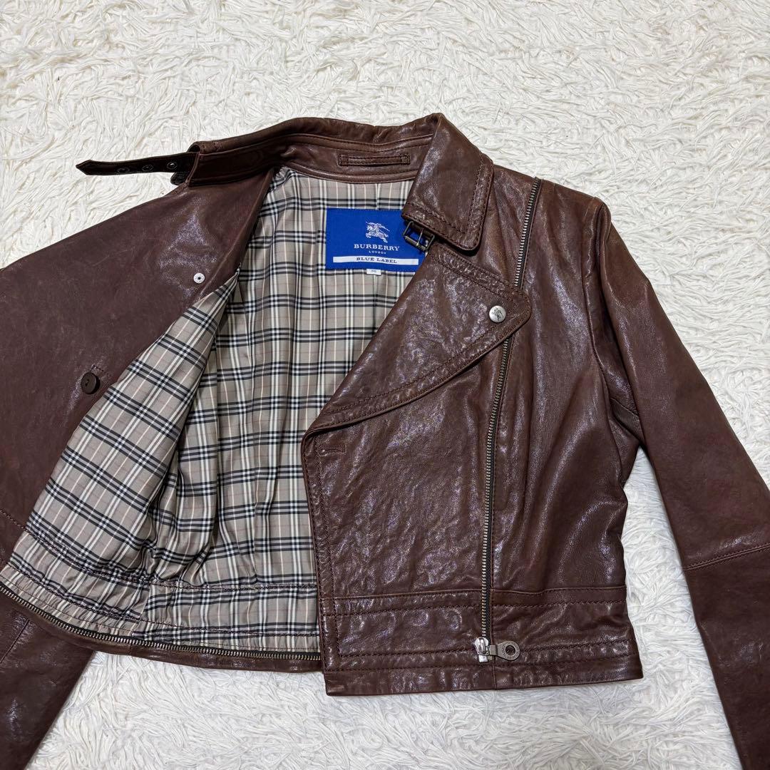 ✨美品✨BURBERRY BLUE LABELバーバリー　レザーワンピース　Ｍ