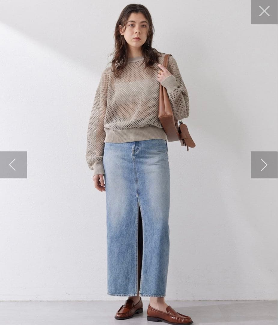 Whim Gazette デニムスリットスカート