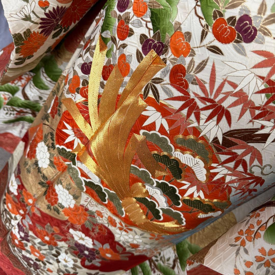 極上　振袖フルセット　手描き金彩友禅　西陣織袋帯　正絹長襦袢　トールサイズ