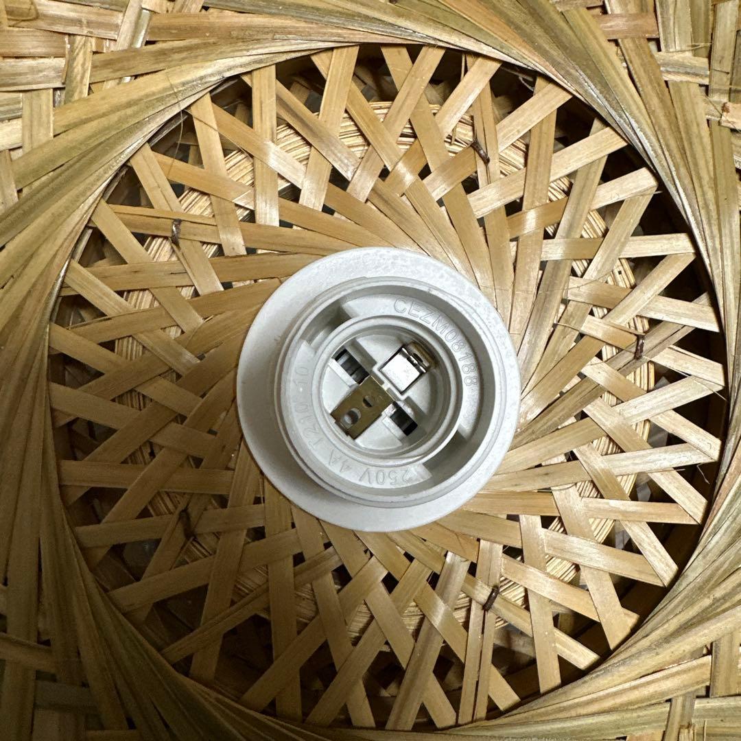 バンブー編みペンダントライト 近藤昭作 竹のあかり SK ランプ