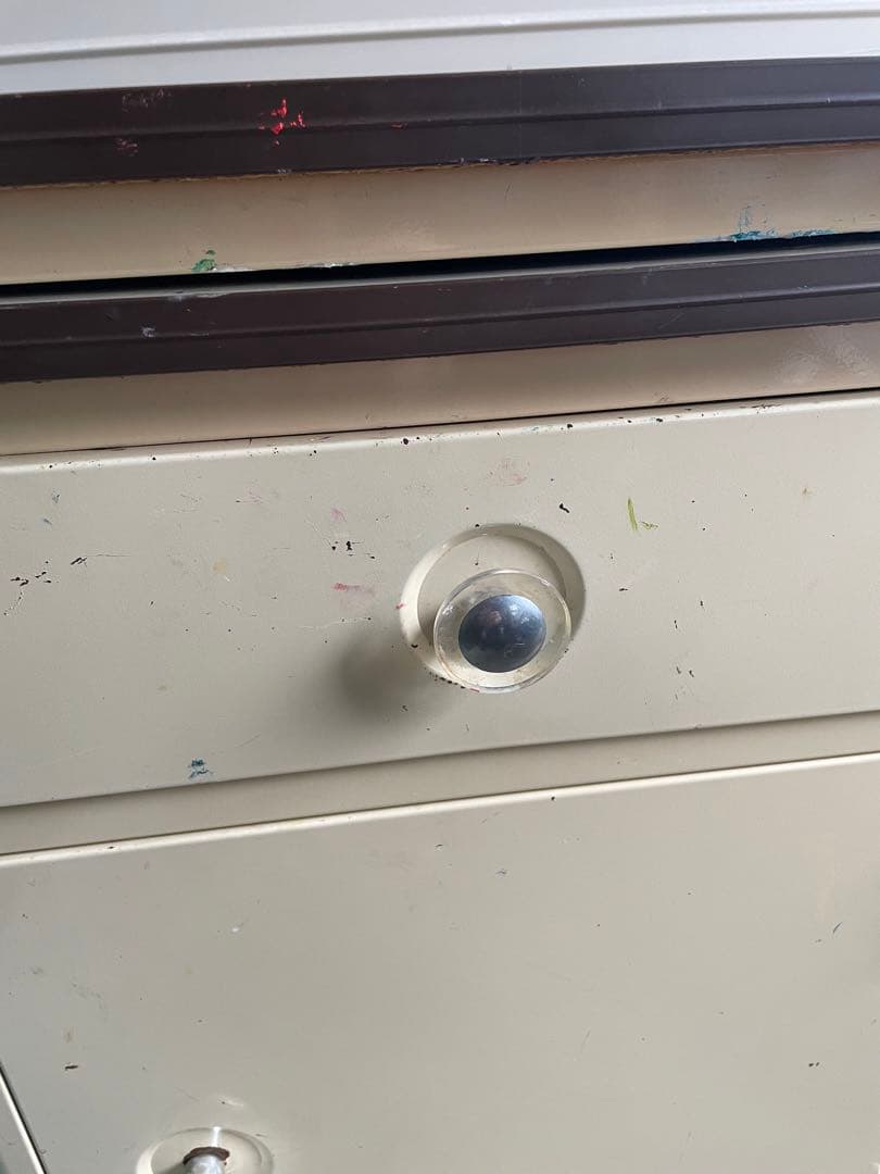 ビンテージ/スチール製/医療棚/収納棚/キャスター付き/ベロ付き/店舗什器