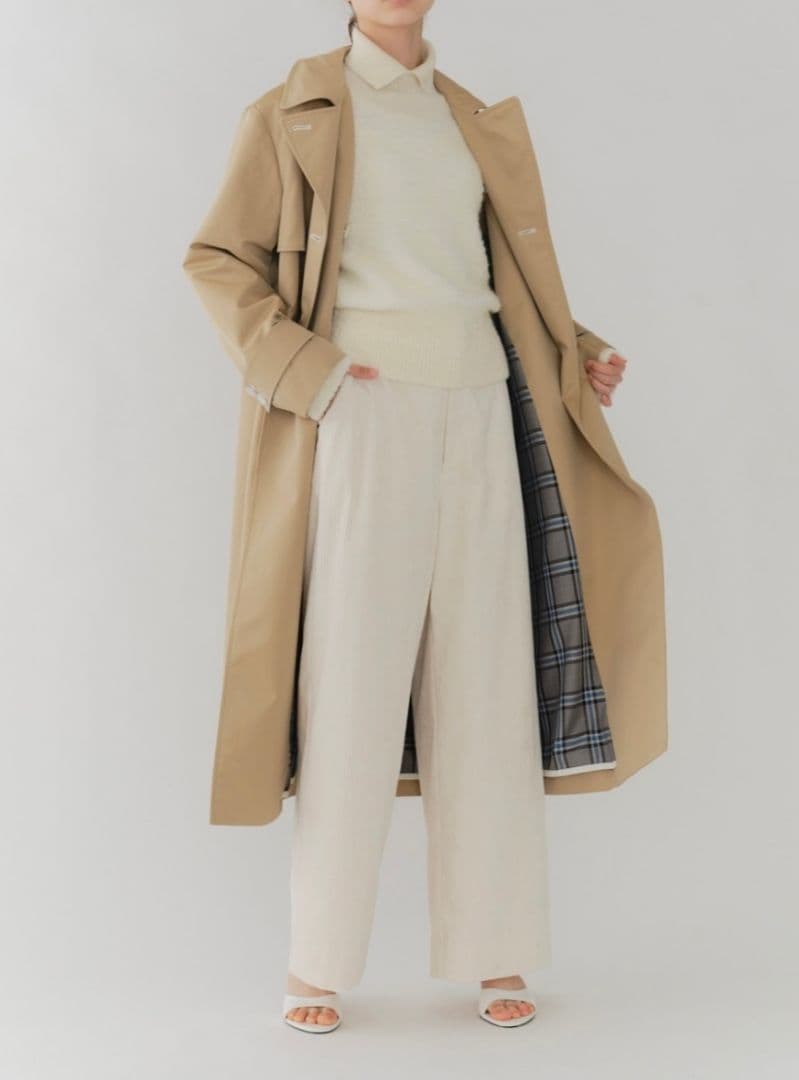 【タグ付新品・未使用】shirocon リリベットトレンチコート　36 yori