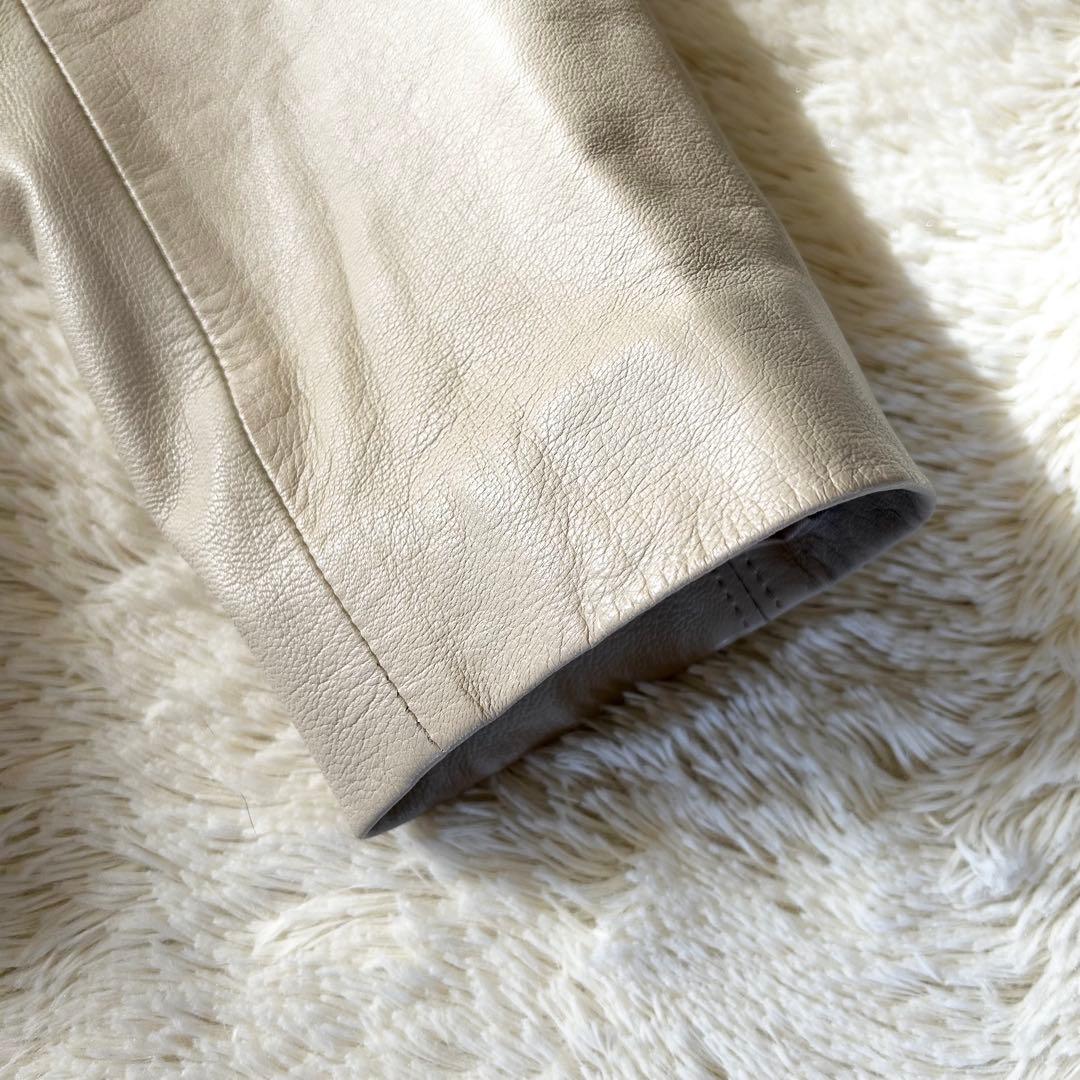 大きいサイズバーバリーロンドン レザージャケット ラムレザー テーラード 15号