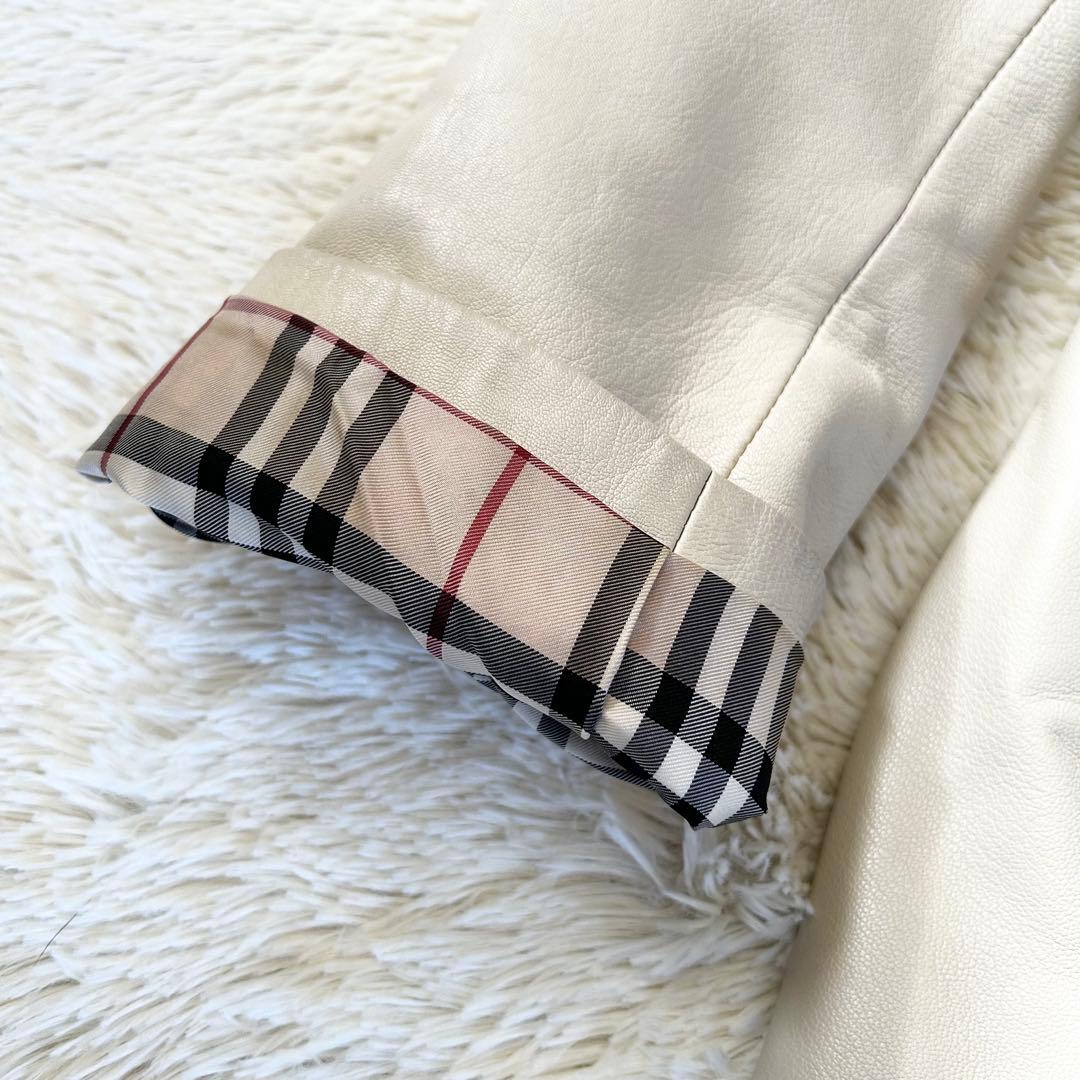 大きいサイズバーバリーロンドン レザージャケット ラムレザー テーラード 15号