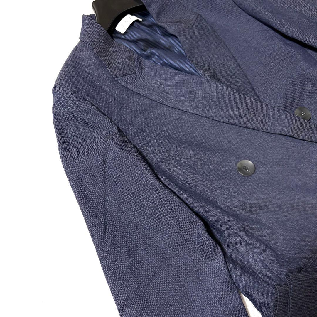 ✨美品✨ 洗える プラステ スーツ パンツ セットアップ 青 紺