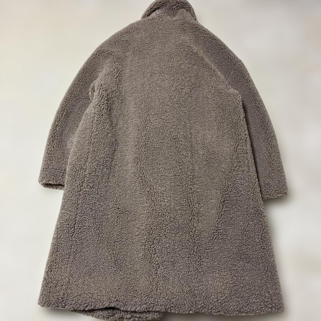 美品✨ZARA テディベア ボア チェスターコート 女優襟 ブラウン L