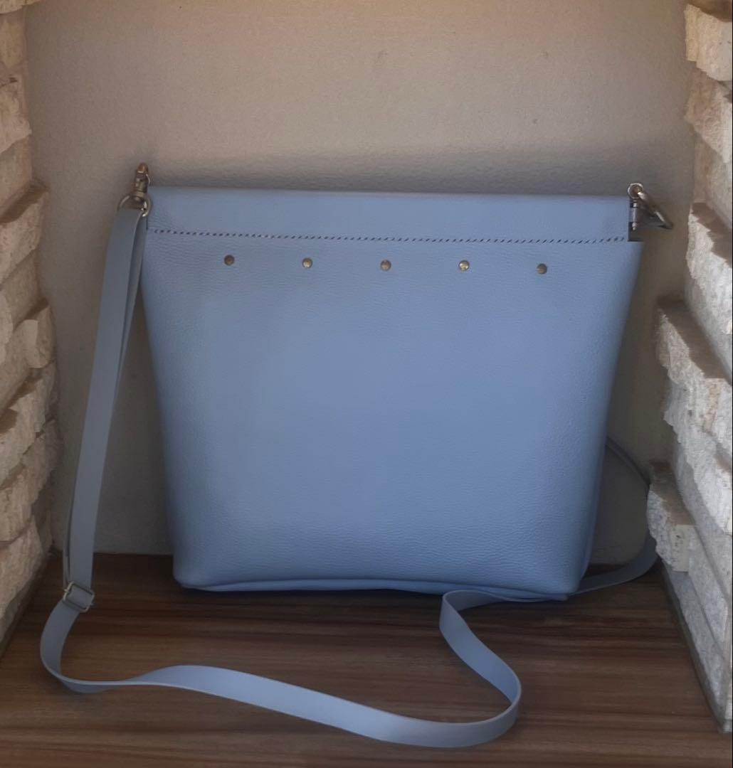 ベルト変更　30cm小判開口口金付きハンドメイド作品-レザーショルダーバッグ