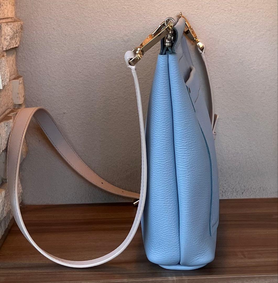 ベルト変更　30cm小判開口口金付きハンドメイド作品-レザーショルダーバッグ