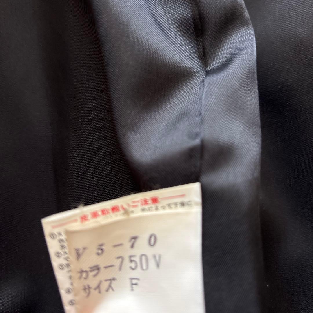 ピエールバルマン　ダブルブレストレザーコート　ブラック　ヴィンテージ