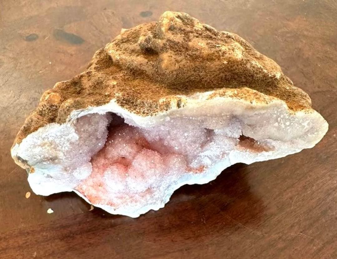 高品質　大きい　ピンクアメジスト　原石　ジオード