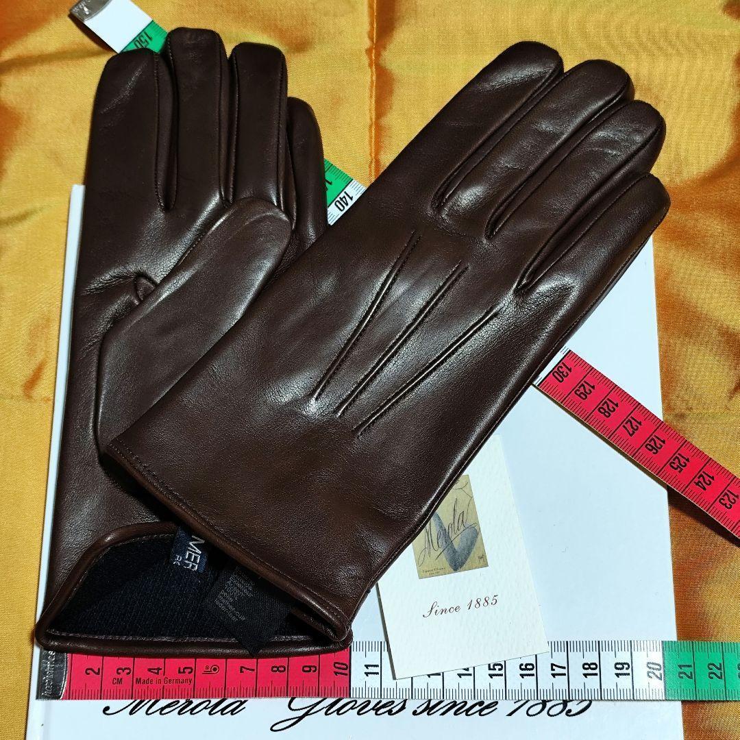 メローラ ナッパ ミンク色茶色 カシミア黒 革手袋 グローブ MEROLA