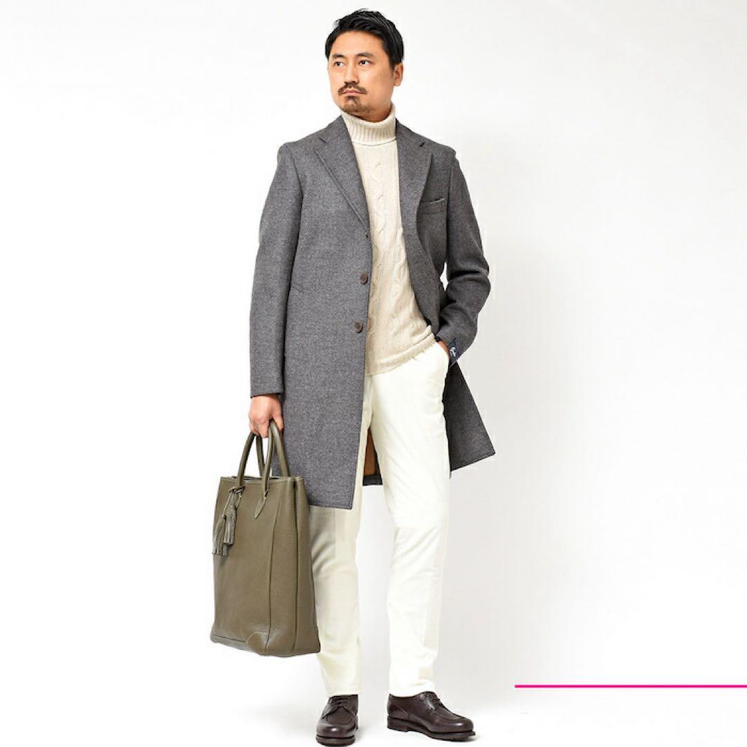 Gabo 44 ウールフランネル ダブルフェイスシングル3Bチェスターコート