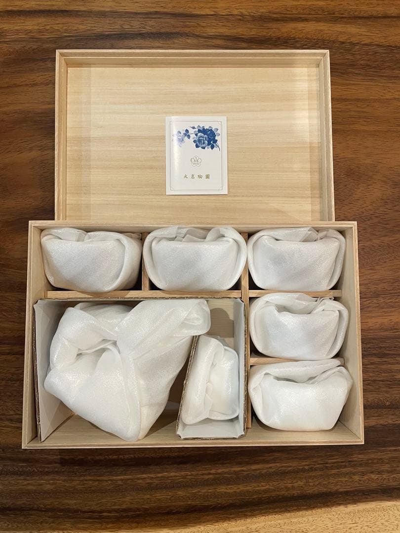 大倉陶園　ブルーローズ　茶器揃　急須　湯呑み　セット