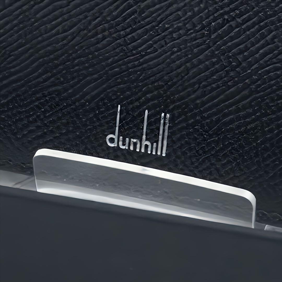 ✨未使用展示品・箱購入カード付き✨　ダンヒル　マネークリップ　ロゴ刻印　本革