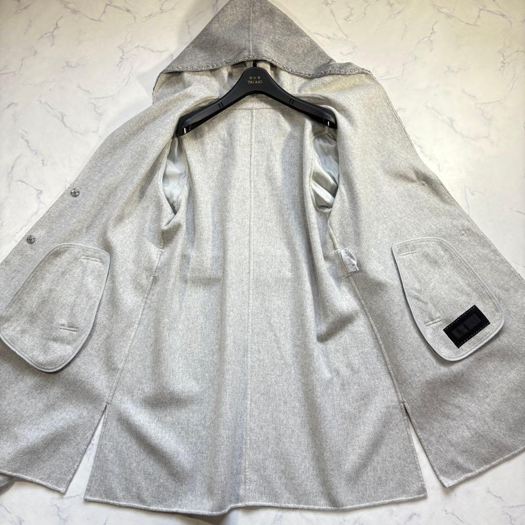 希少3XL トゥービーシック 美品 ウール リバーコート グレー フーディ