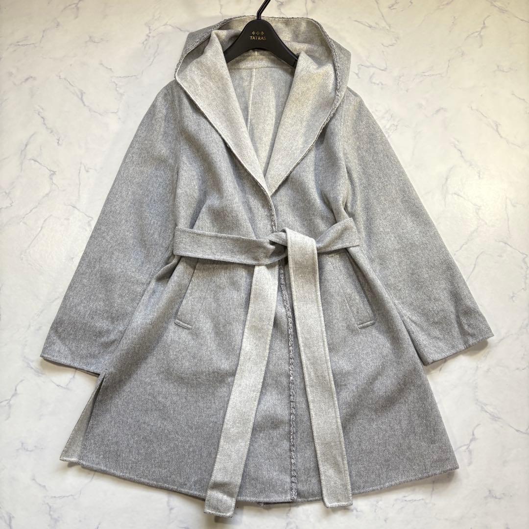 希少3XL トゥービーシック 美品 ウール リバーコート グレー フーディ