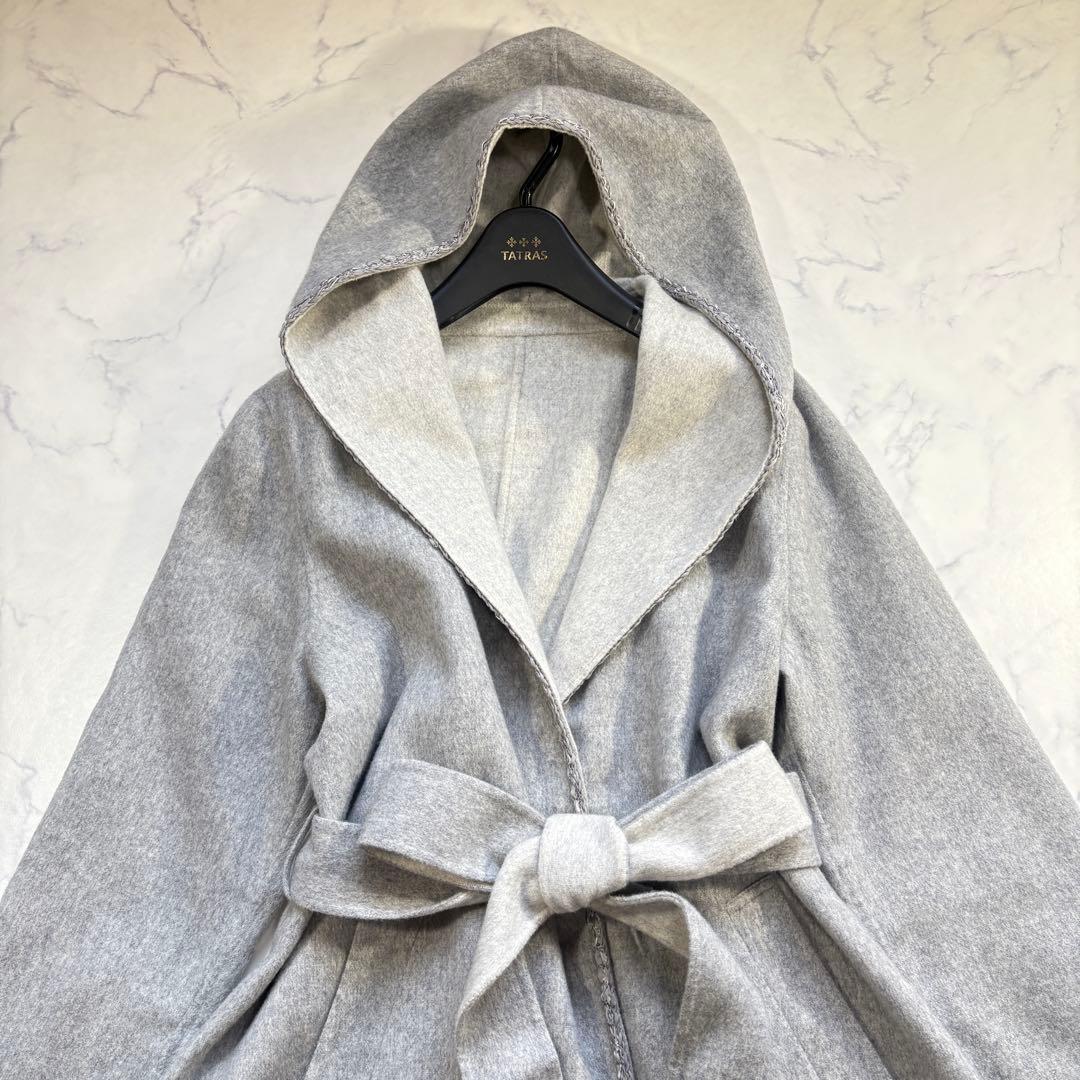 希少3XL トゥービーシック 美品 ウール リバーコート グレー フーディ