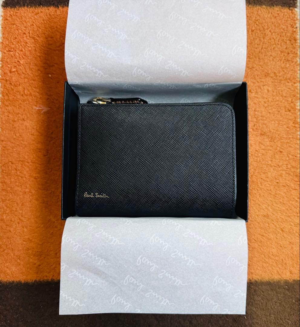Paul Smith 二つ折り財布 ジップストローグレイン2 黒