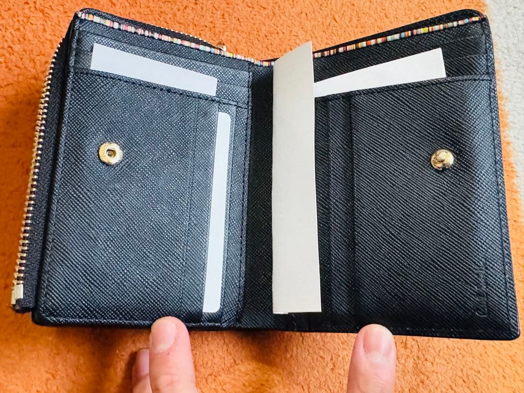 Paul Smith 二つ折り財布 ジップストローグレイン2 黒