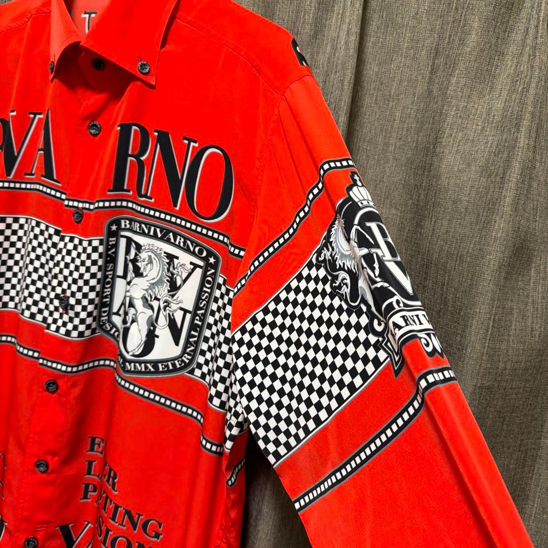 BARNI VARNO レッド 長袖シャツ L