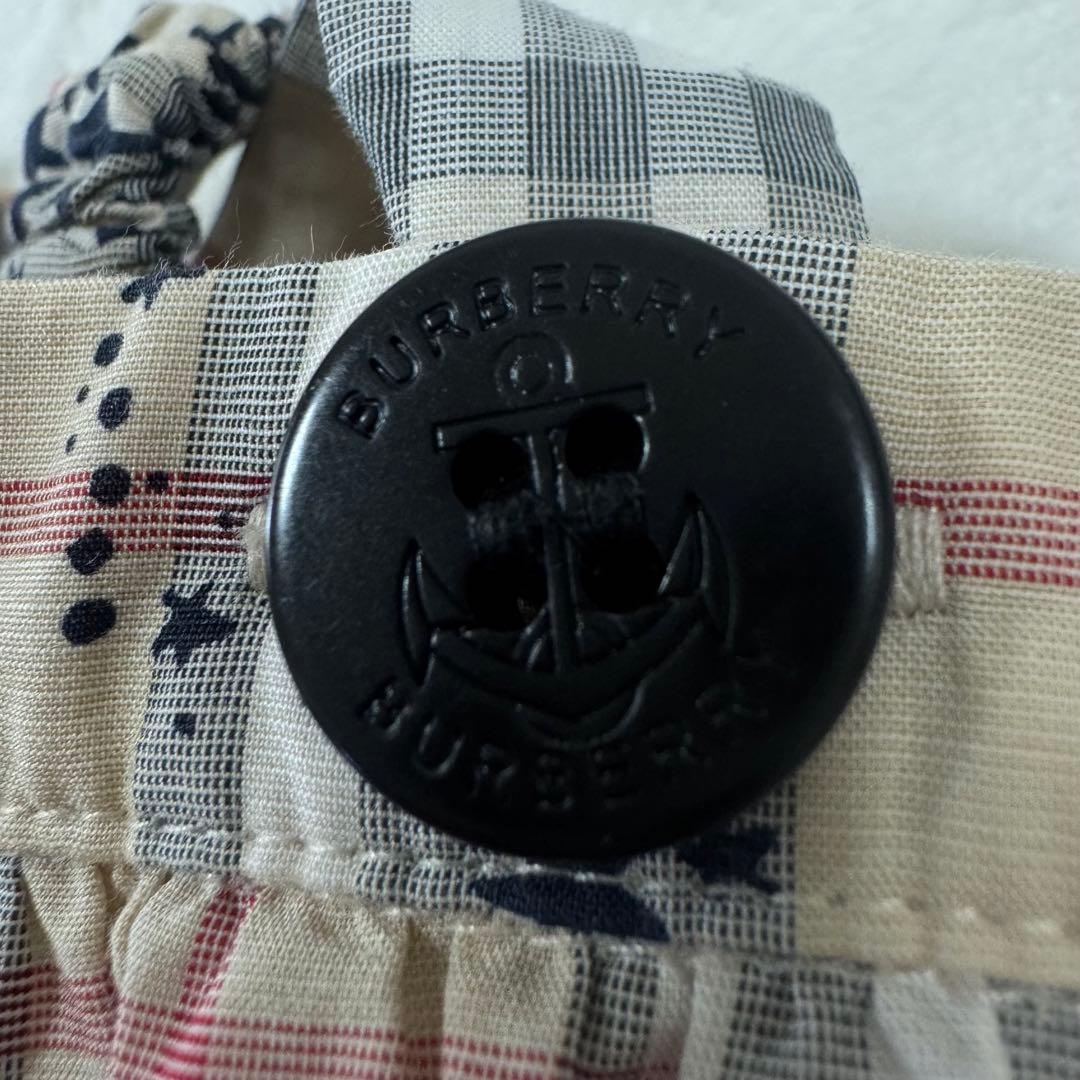 美品　バーバリー　フリル襟付き　ロンパース　サス付きスカート　セットアップ　6M