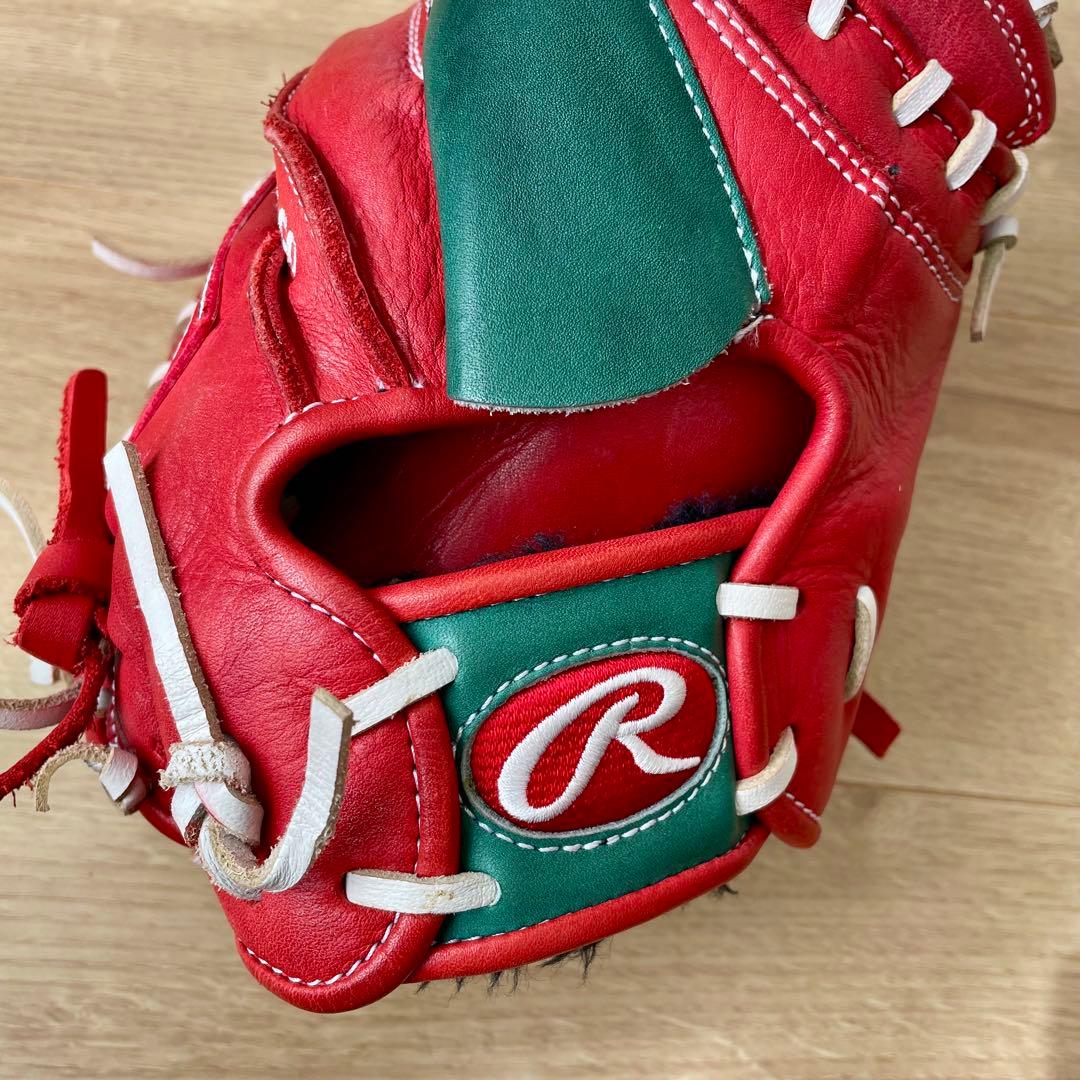 Rawlings ローリングス 軟式 キャッチャーミット　赤　緑