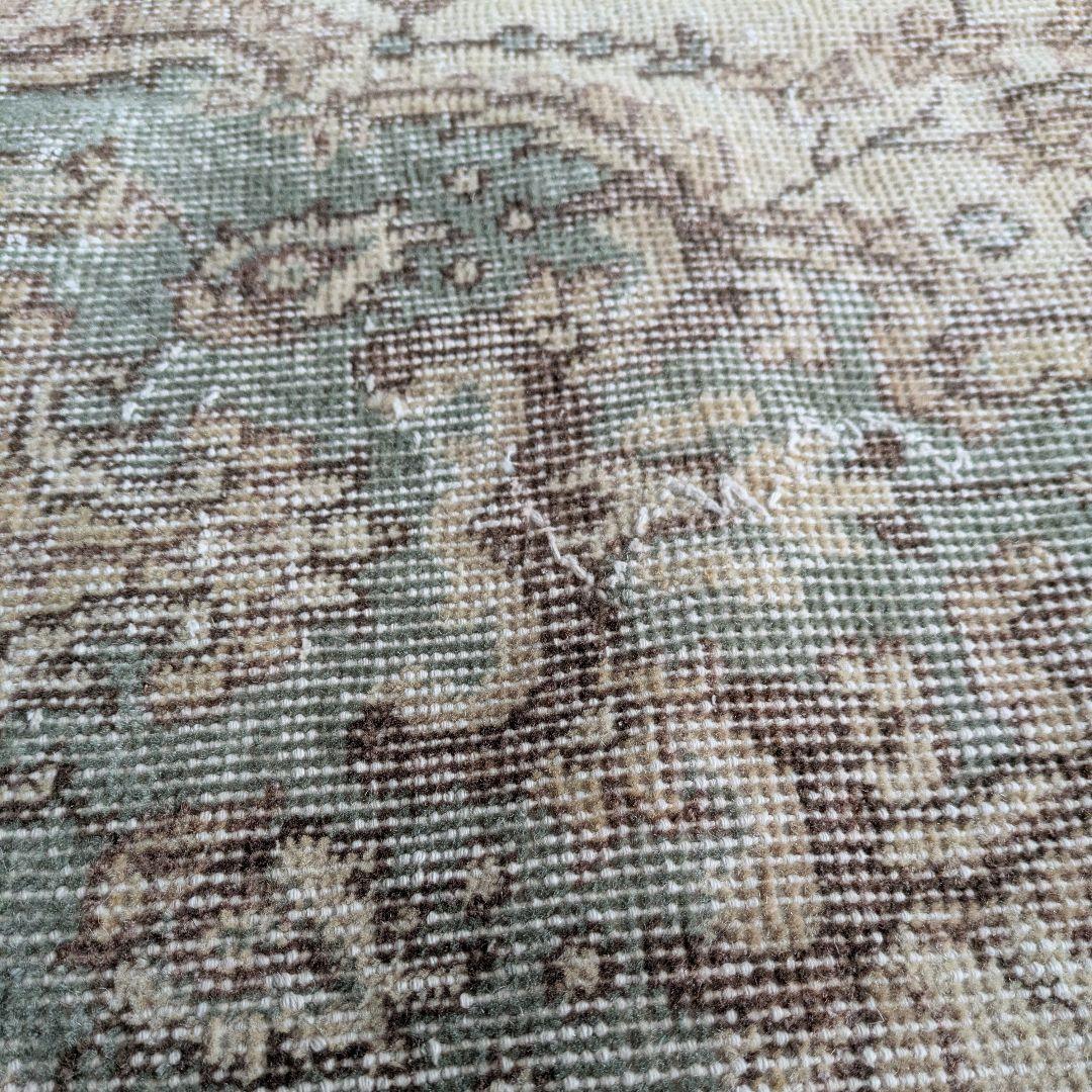 108×203 グリーン王道メダリオン　トルコヴィンテージラグ