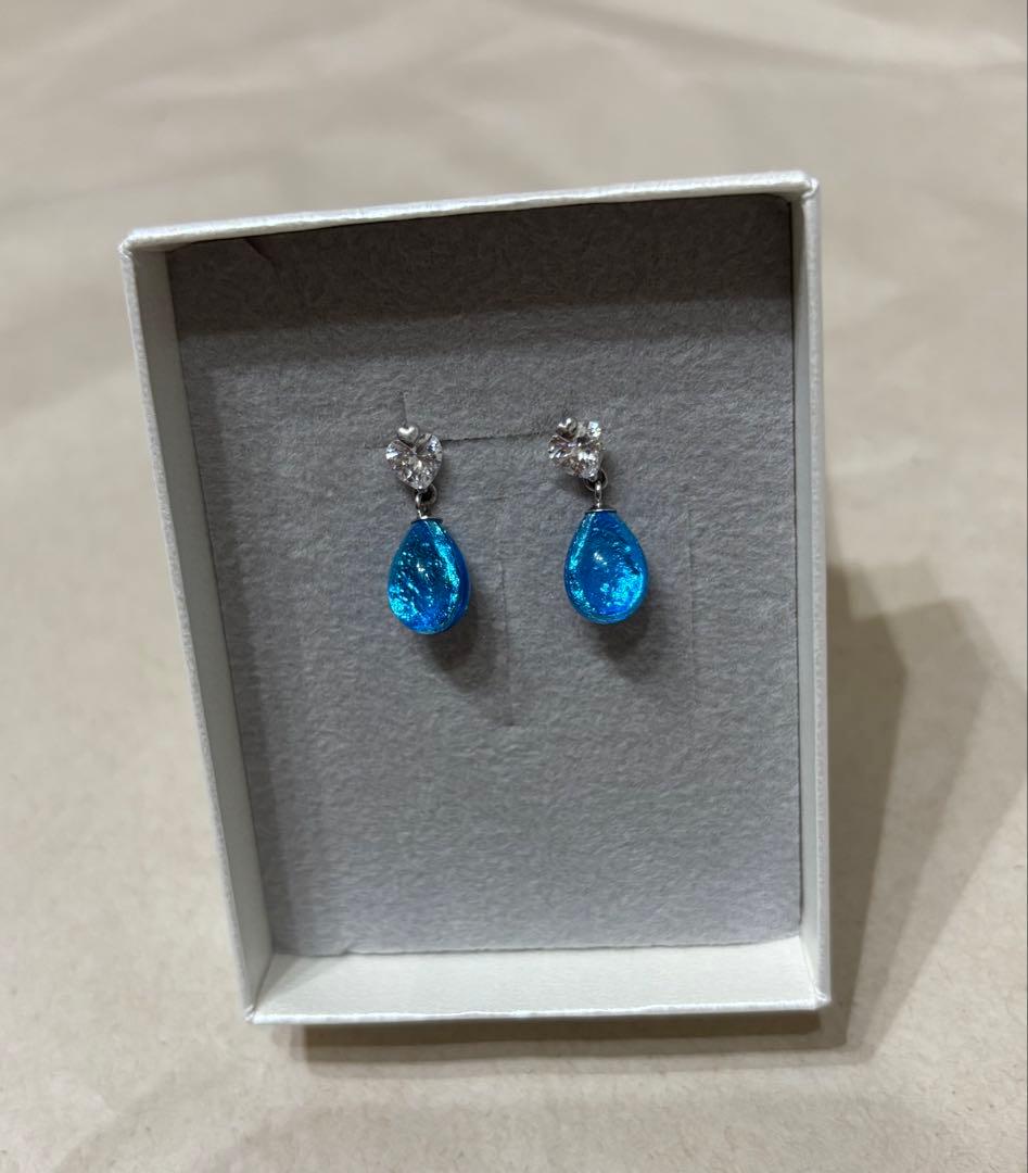 長七屋 ChoHichi-ya ミヤコブルー ホタルガラス ピアス