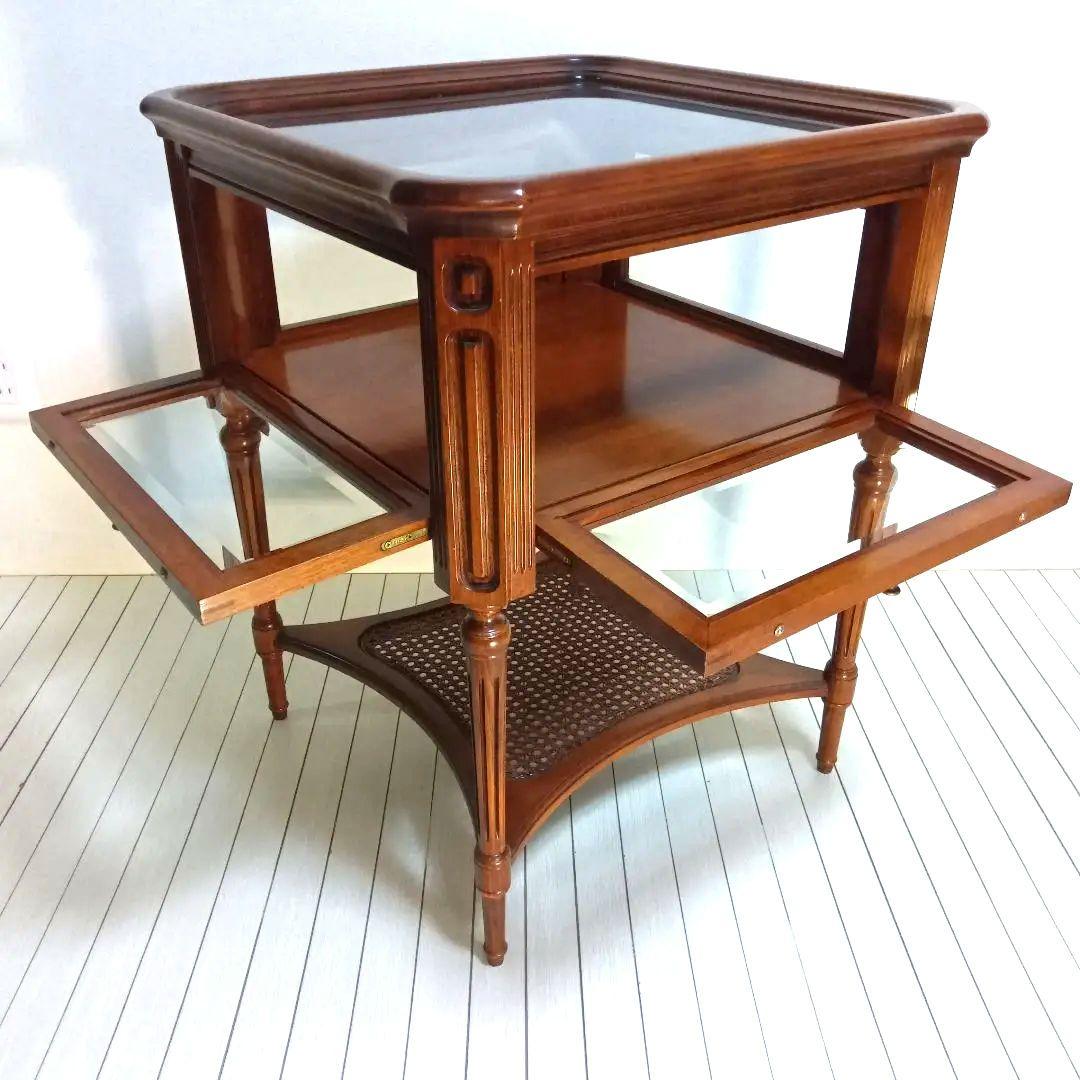 【美品】クラシック　アンティーク　キュリオケース　5面ガラス