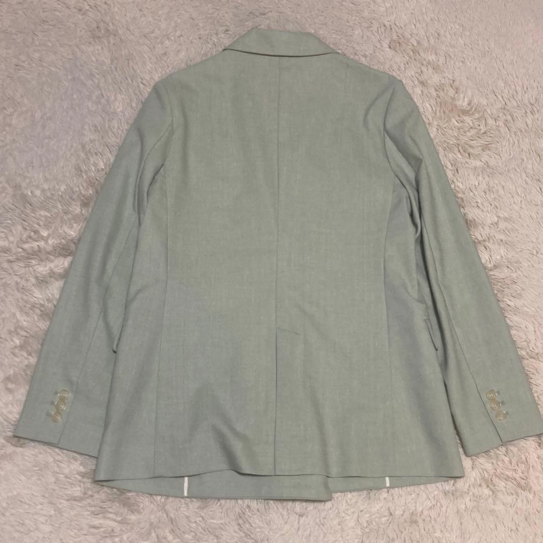 NOLLEYS【新品未使用】リネン混 グリーン ダブル ジャケット ワイドパンツ